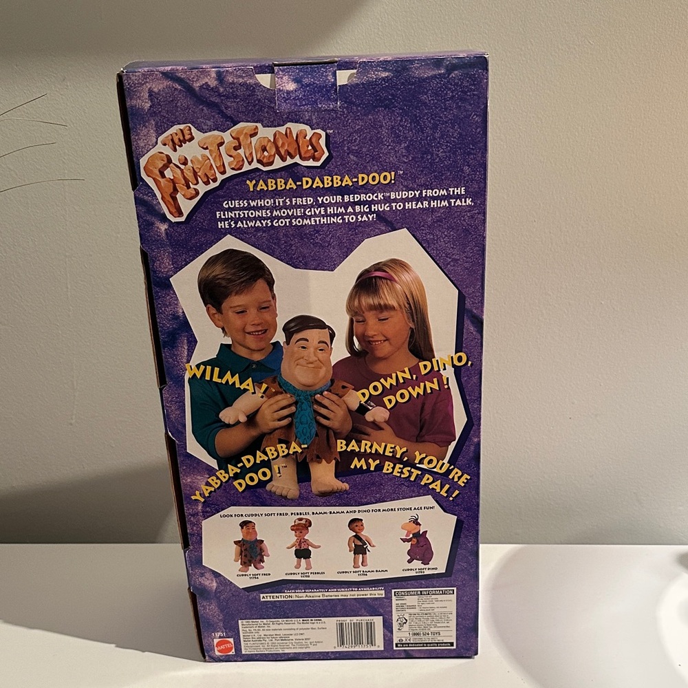 Mattel Vintage Talking Fred Flintstone Doll - Picture 2 of 2